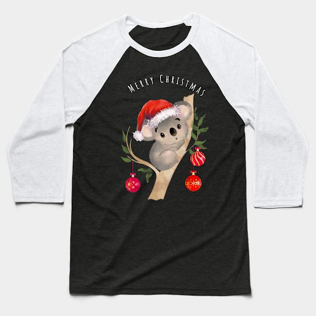 Koala christmas, merry Christmas, australian Christmas lovers Baseball T-Shirt by Collagedream